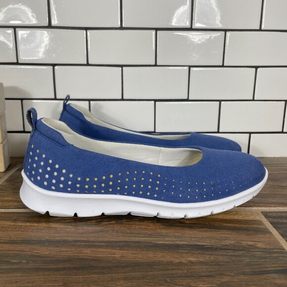 Clarks Step AllenaSea Womens Size 7 Shoes Blue Slip On Cloudsteppers Flats - Picture 3 of 12